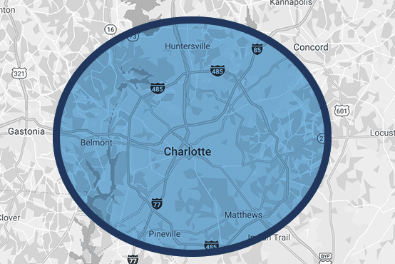 Charlotte, NC map