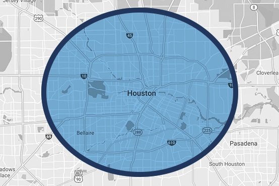 Houston, TX map